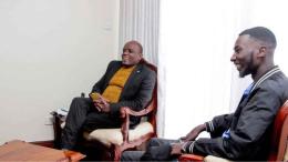 File image of Dennis Itumbi and comedian Kafengo
