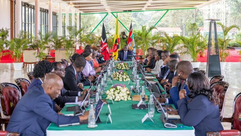 File image of President William Ruto chairing a Cabinet meeting