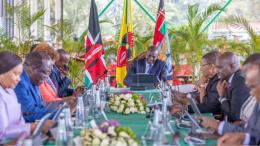 File image of President William Ruto chairing a Cabinet meeting