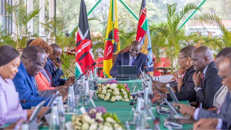 File image of President William Ruto chairing a Cabinet meeting