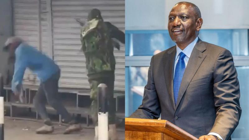File image of shooting incident involving Boniface Kariuki and President William Ruto