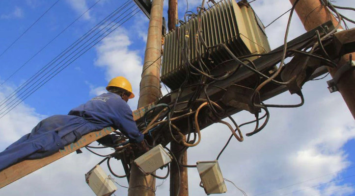 Kenya Power technician at work