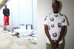 Photocollage of two suspects arrested in Ukunda Kwale, County.