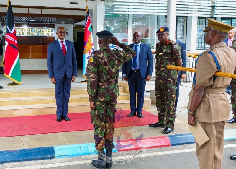 File image of CDF Charles Kahariri and Boniface Muchiri.