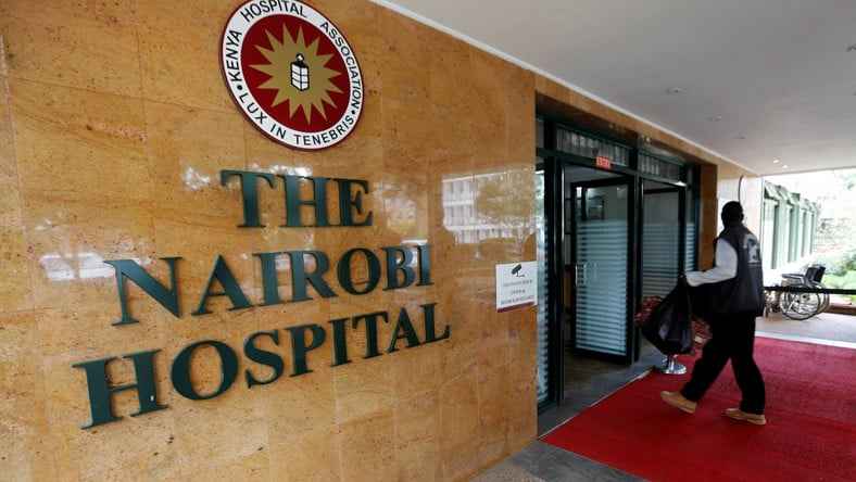 File image of Nairobi Hospital entrance