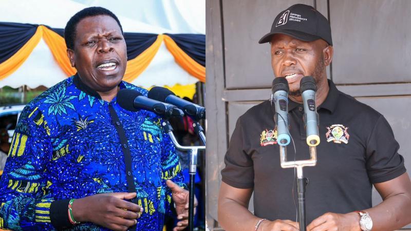 File image of DAP-K Party leader Eugene Wamalwa and Trans Nzoia Governor George Natembeya