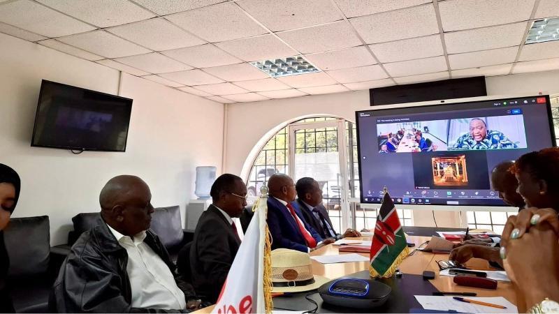 File image of former President Uhuru Kenyatta chairing the Jubilee Party NEC meeting