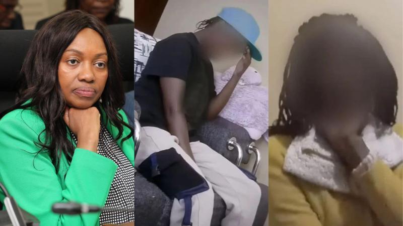 File image of Nakuru Governor Susan Kihika and screen grabs from the BBC Africa documentary
