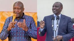 File image of Kericho Governor Erick Mutai and President William Ruto