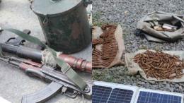 File image of weapons recovered from the Al-Shabaab militants