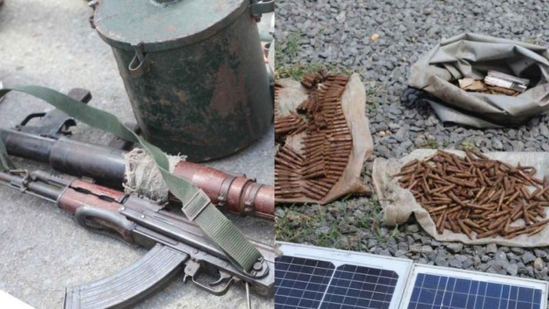 File image of weapons recovered from the Al-Shabaab militants