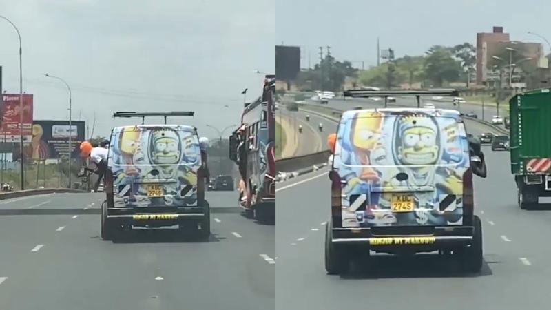 File image of the matatu dangerously driving along Thika Superhighway