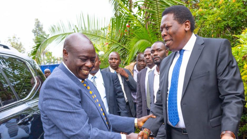 File image of former Deputy President Rigathi Gachagua and DAP-K Party leader Eugene Wamalwa