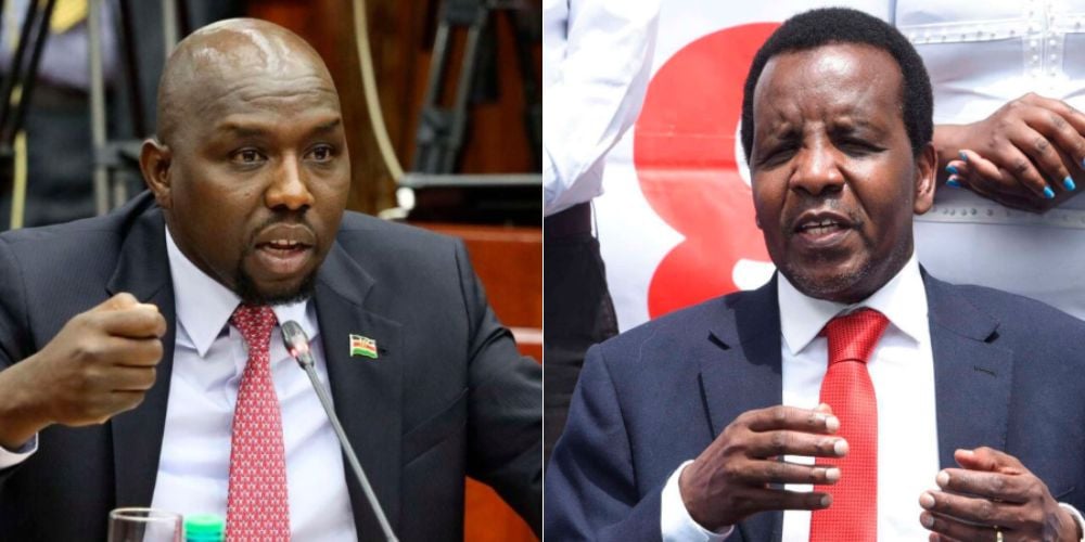 Interior Cabinet Secretary Kipchumba Murkomen and Reuben Kigame