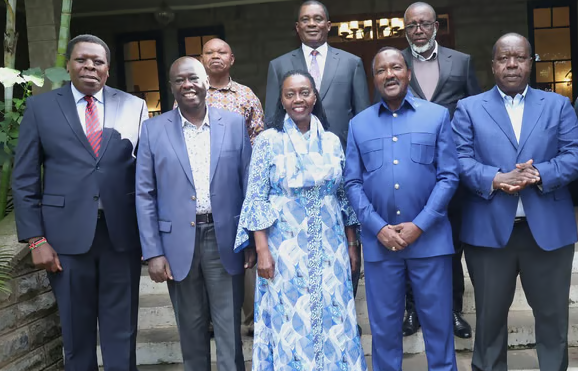 Rigathi Gachagua, Kalonzo Musyoka, Martha Karua, Fred Matiang’i and other Kenyan opposition leaders.