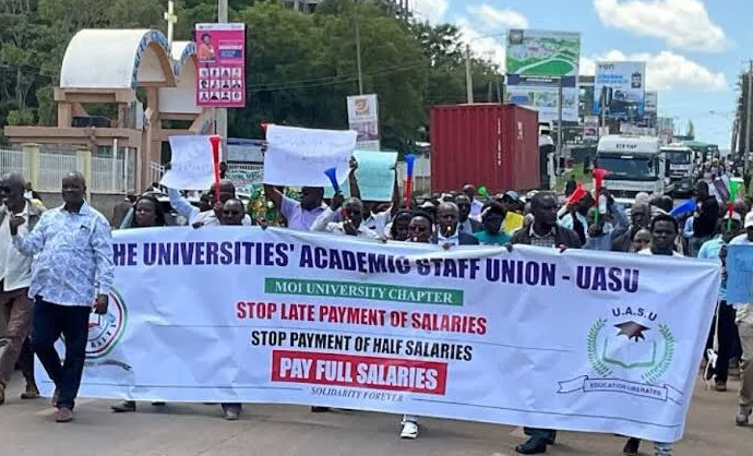 A file photo of a previous lecturers' strike