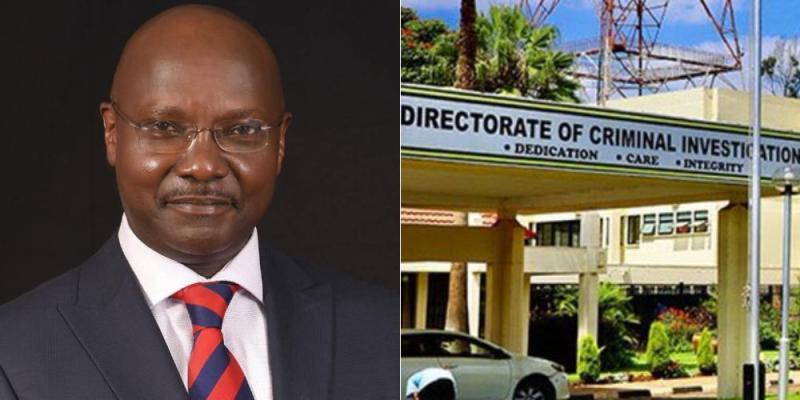 A collage of  lawyer Kyalo Mbobu and the DCI HQ.