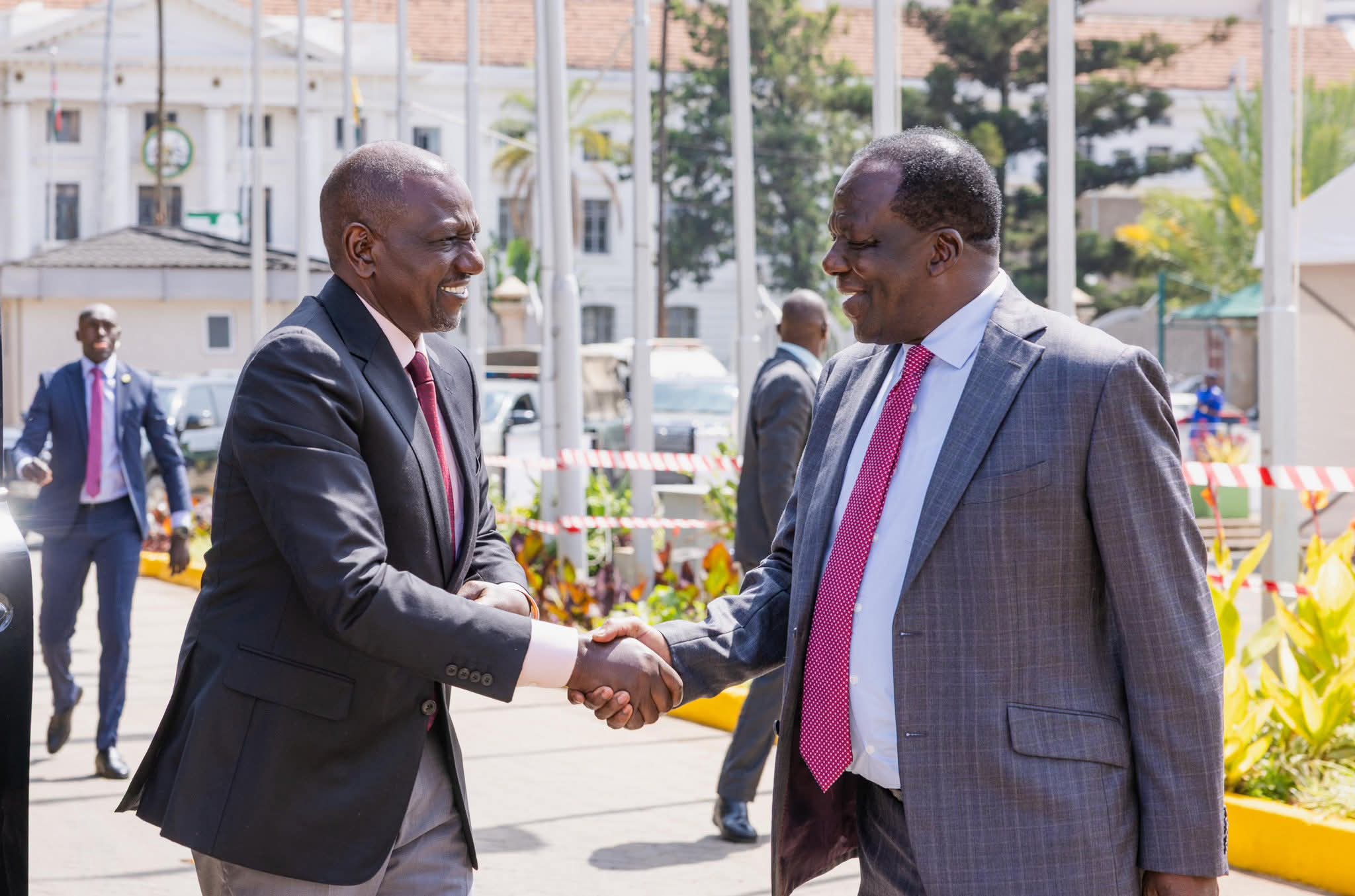 File image of President William Ruto with CS Wycliffe Oparanya.