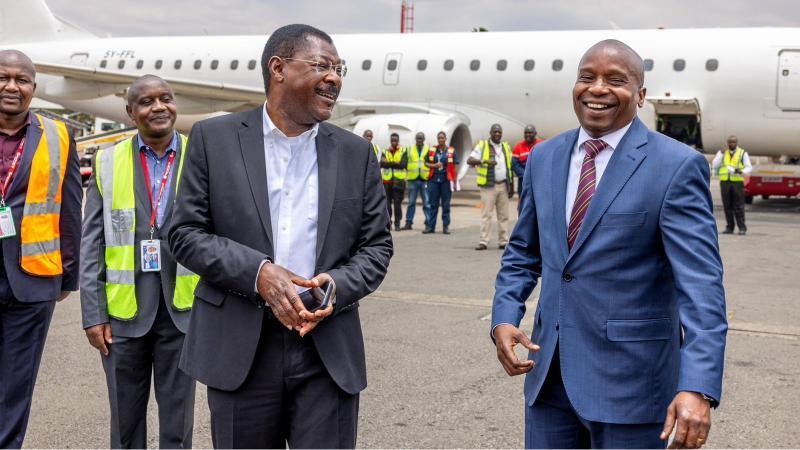 File image of National Assembly Speaker Moses Wetang'ula and Deputy President Kithure Kindiki