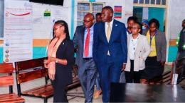 File image of Nairobi Governor Johnson Sakaja during a visit to Mbagathi Hospital