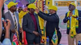 File image of Bundotich Zedekiah Kiprop and UDA Secretary General Hassan Omar Hassan