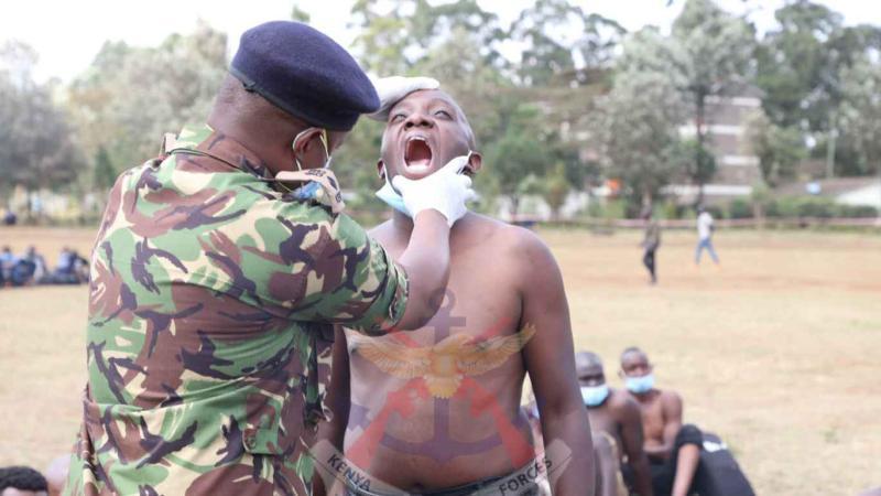 File image of a past KDF recruitment exercise.