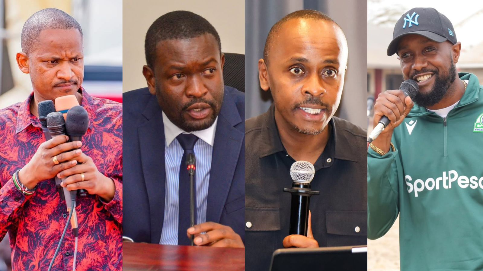 File image of Embakasi East MP Babu Owino, Senator Edwin Sifuna, Dagoretti South MP John Kiarie and Kasarani MP Ronald Karauri