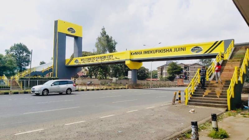 File image of the University of Nairobi footbridge