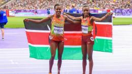 File image of Beatrice Chebet and Faith Kipyegon