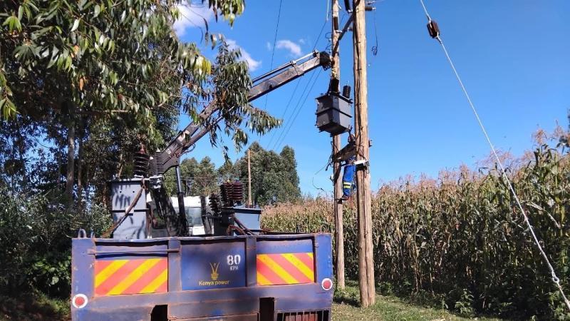 File image of a Kenya Power technician at work