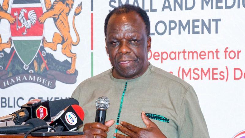 File image of Co-operatives Cabinet Secretary Wycliffe Oparanya