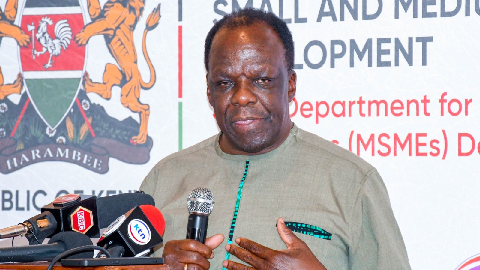 File image of Co-operatives Cabinet Secretary Wycliffe Oparanya