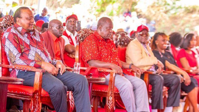 File image of former President Uhuru Kenyatta at the Jubilee Party National Delegates Conference