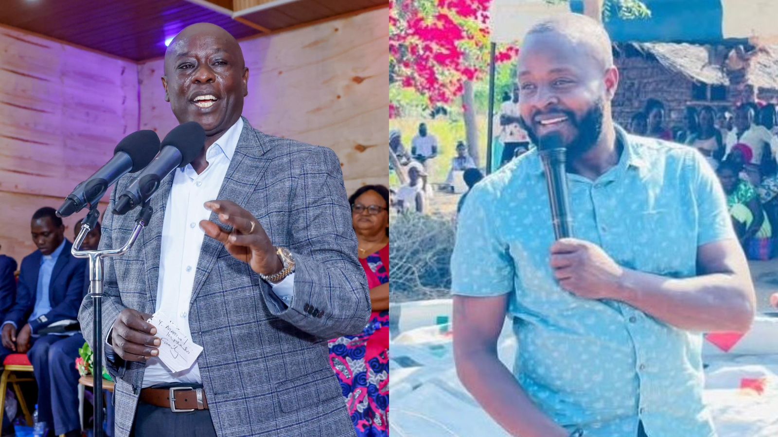 File image of DCP Party leader Rigathi Gachagua and Furaha Chengo