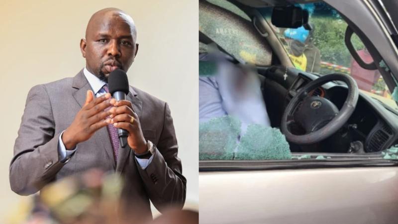 File image of Interior Cabinet Secretary Kipchumba Murkomen and slain lawyer Kyalo Mbobu