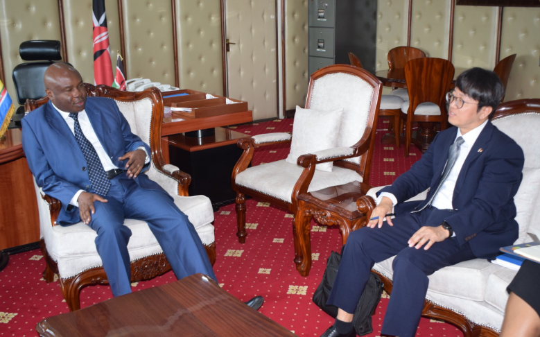 Labour and Skills Development PS Mr. Shadrack Mwadime and KOICA Country Director Mr. Wankyu Park.