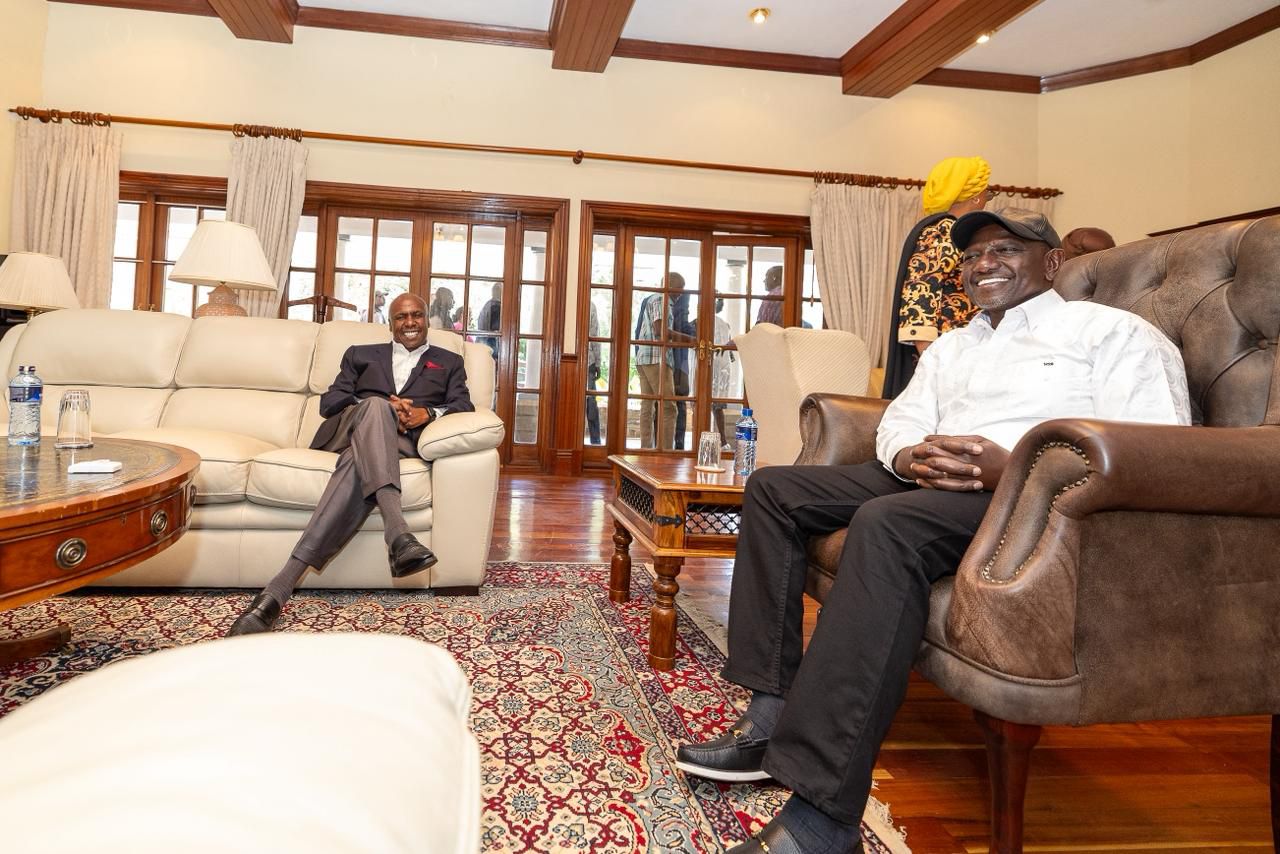 File image of William Ruto and Gideon Moi