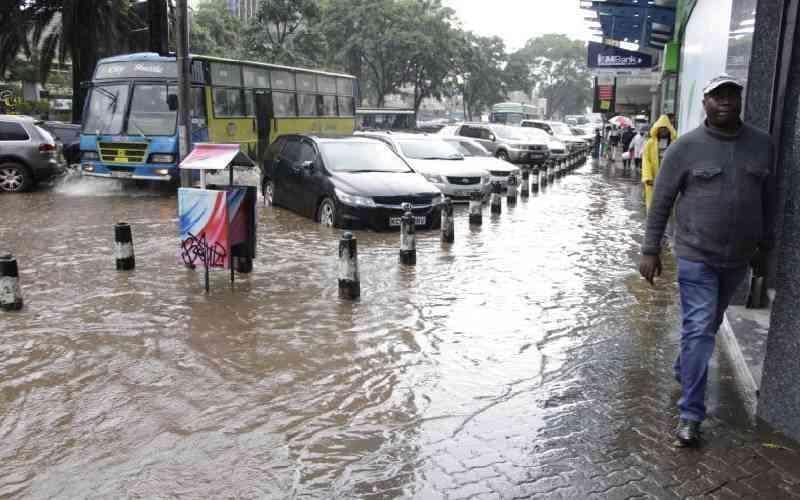 File image of heavy rains experienced in Nairobi.