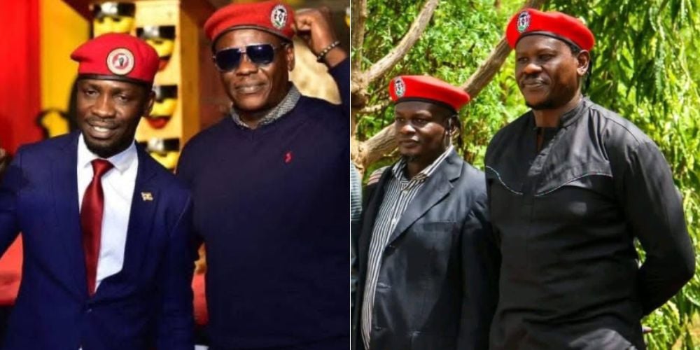 Kenyan activists Bob Njagi, Nicholas Ayoo, and Ugandan Bobi Wine.