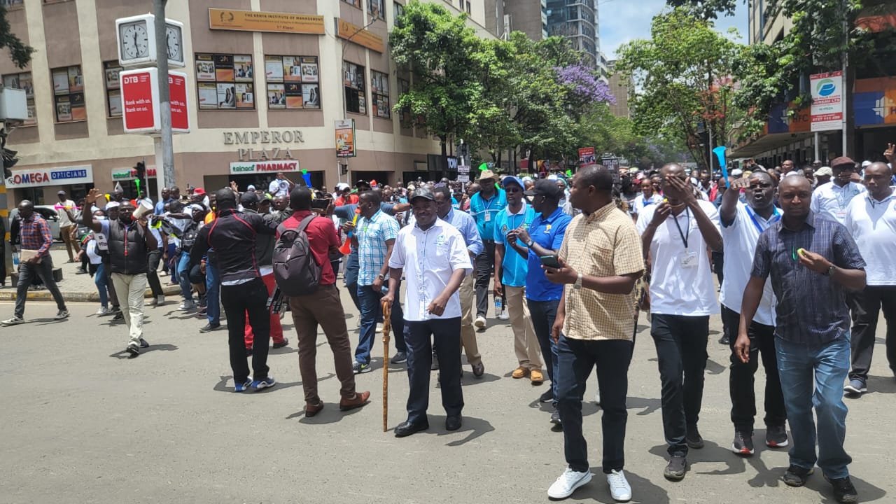 File image of University lecturers striking.