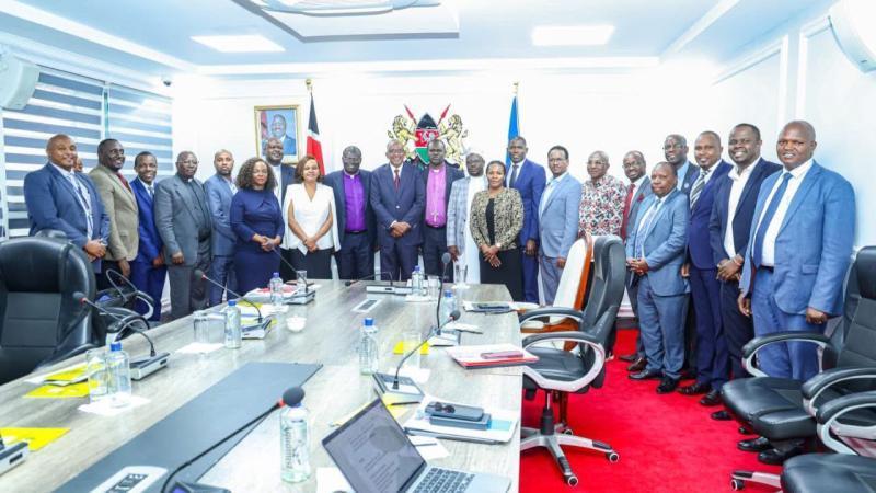 File image of Aden Duale and leaders from Faith Based Organisations