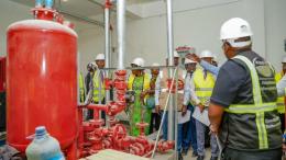 File image of KeNHA officials during a visit to the Green Park Terminus Pedestrian Underpass Network