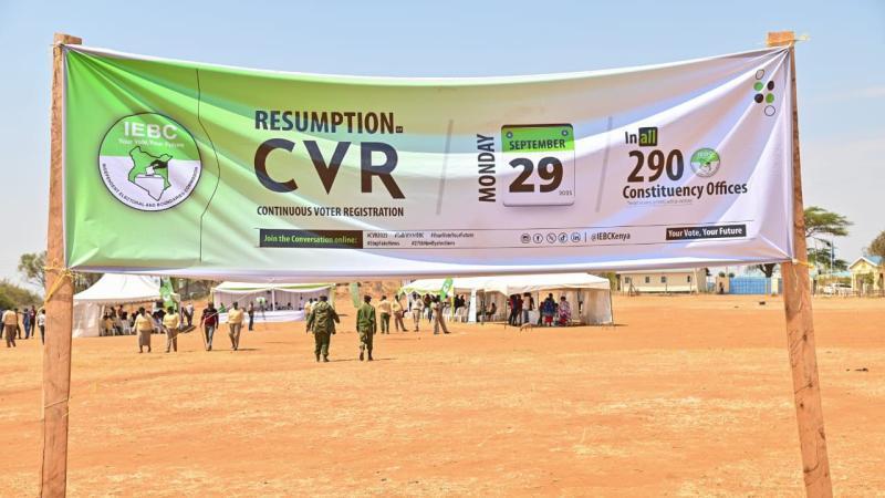 File image of an IEBC banner