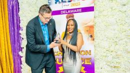 File image of Kirinyaga Woman Rep Njeri Maina and Delaware Governor Matt Meyers