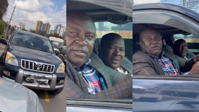 File image of the road rage involving Kibra MP Peter Orero and Larry Madowo