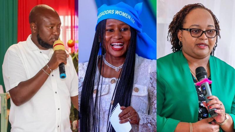 File image of Kirinyaga Senator Kamau Murango, Woman Rep Njeri Maina and Governor Anne Waiguru