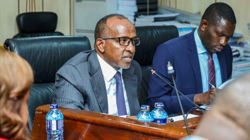 File Image of File image of Health CS Aden Duale and PS Ouma Oluga.
