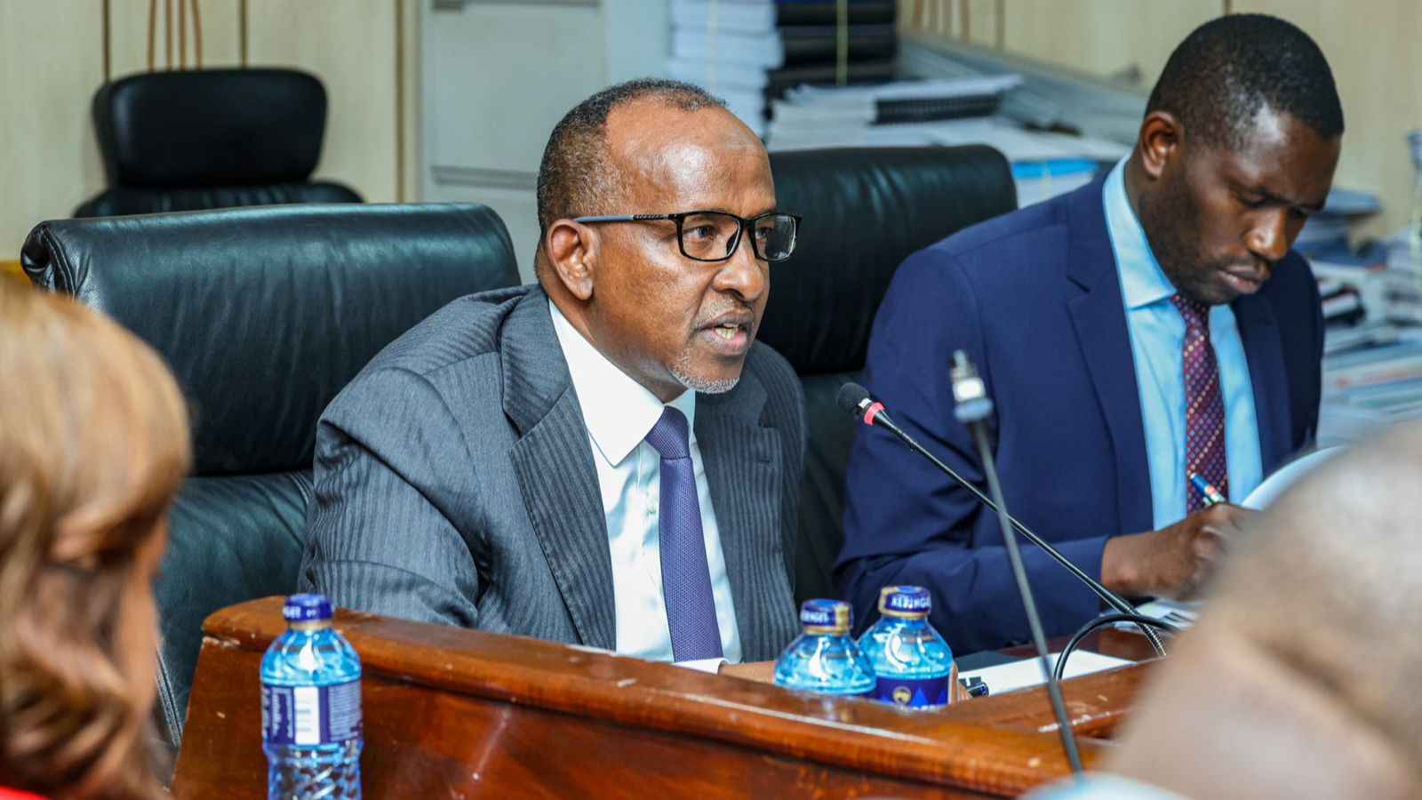 File Image of File image of Health CS Aden Duale and PS Ouma Oluga.