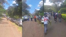 File image of supporters at Raila Odinga's Karen home