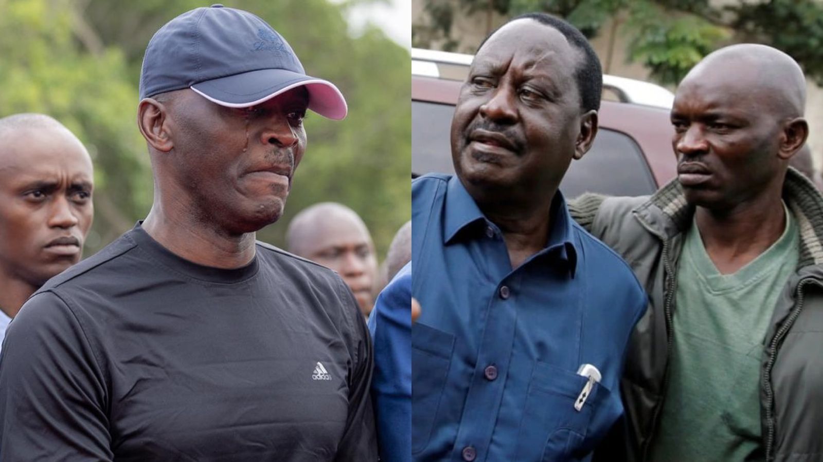 File image of Raila Odinga and Maurice Ogeta